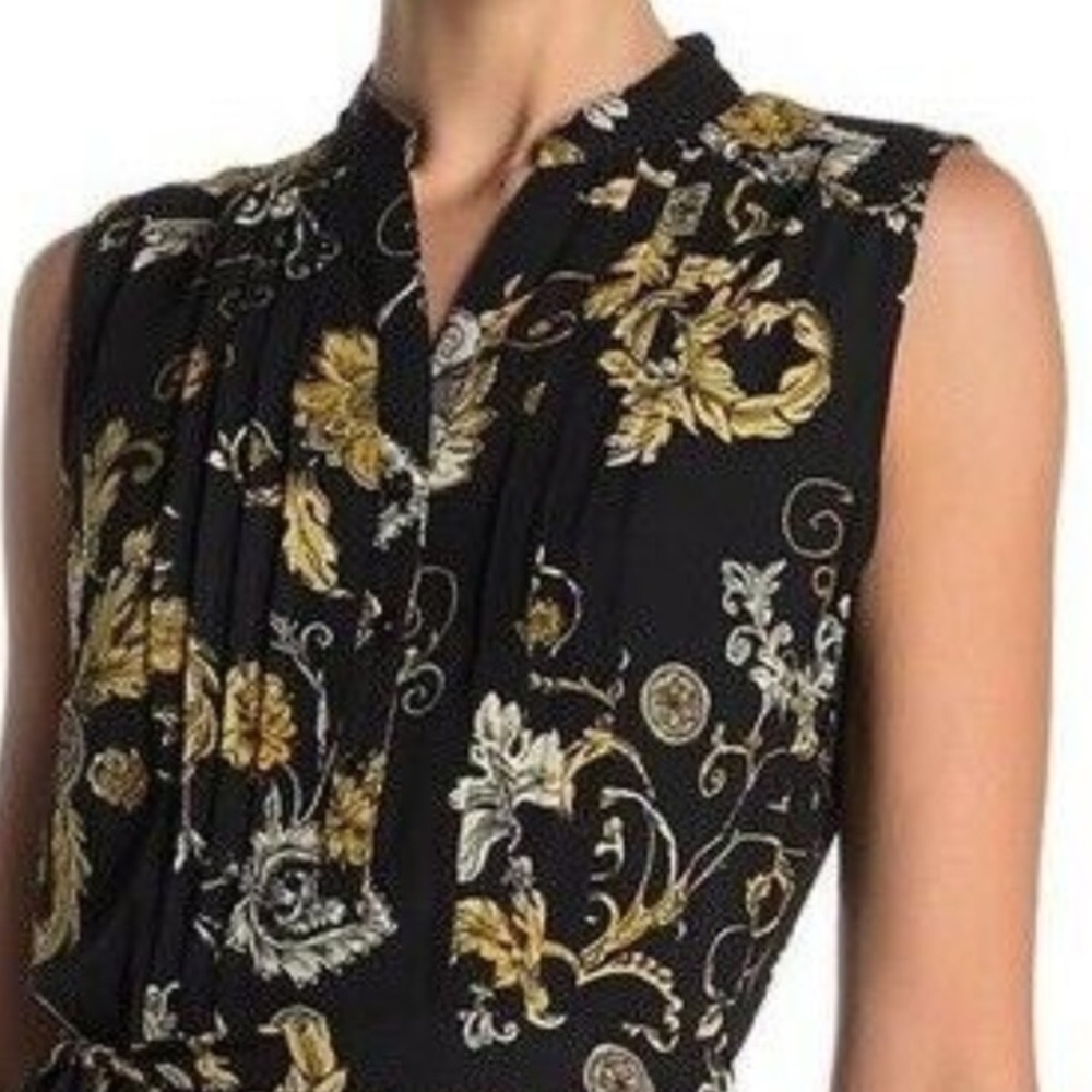 Nanette Lepore Chiffon Pintuck Sleeveless Dress - Picture 3 of 8